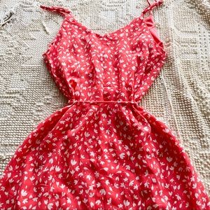 Sienna Sky Pink & White Floral Spaghetti Strap Button-Up Midi-Dress Tie-Wrap